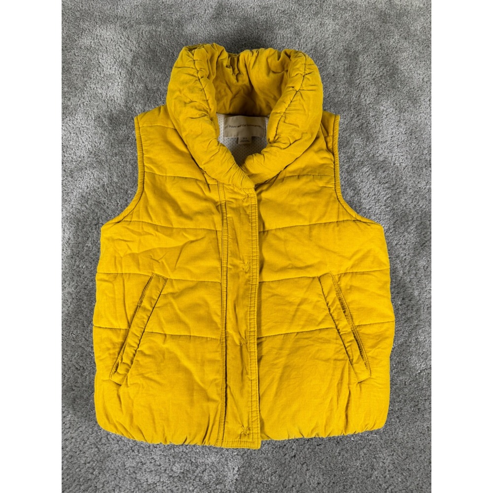 Pilcro and the Letterpress Mustard Yellow Corduroy Puffer Vest Small
